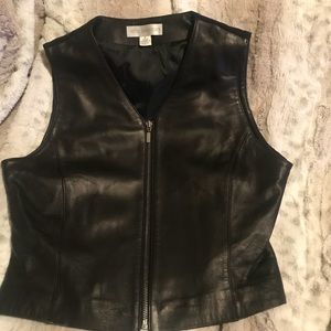 Leather Vest - ladies small